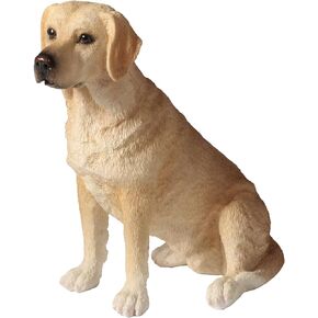 Veronese Design 5 7/8 Inch Sitting Yellow Labrador Retriever Resin Animal Figurine Hand Painted Dog Collectible Gift in Saudi Arabia