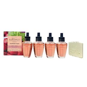Bath & Body Works Strawberry Melon - 4 Wallflowers Home Fragrance Refill with a Marbela Natural Oats Sample Soap. in Kuwait