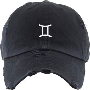 Gemini Zodiac Vintage Baseball Cap Embroidered Cotton Adjustable Distressed Dad Hat in Saudi Arabia