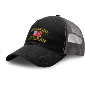 Richardson Soft Mesh Cap Hat Embroidered American Veteran Korean War A Trucker Hats for Men & Women Cotton in Kuwait