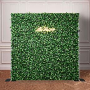 Artificial Flower Wall 8x8ft Green Grass Backdrop for Wedding, Baby Shower, Party, Birthday & Home Decor, Easy & Quick Assembly (Greenery) in Saudi Arabia