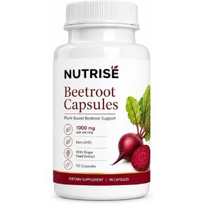 Nutrise Beetroot Capsules，Vegan, Non-GMO, Gluten-Free, 90 Capsules in Saudi Arabia