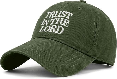 Fkatuzi Trust in The Lord Hats for Men Women Christian Jesus Faith Hats Religious God Hat Embroidered Baseball Caps Cotton in Saudi Arabia