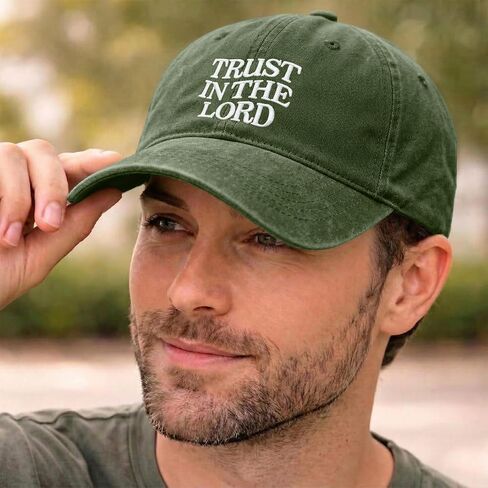 Fkatuzi Trust in The Lord Hats for Men Women Christian Jesus Faith Hats Religious God Hat Embroidered Baseball Caps Cotton in Saudi Arabia