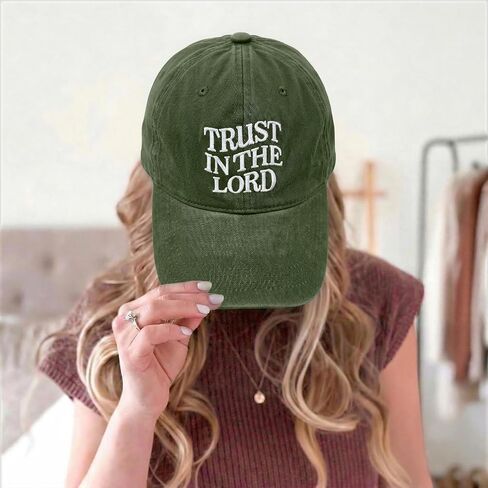 Fkatuzi Trust in The Lord Hats for Men Women Christian Jesus Faith Hats Religious God Hat Embroidered Baseball Caps Cotton in Saudi Arabia