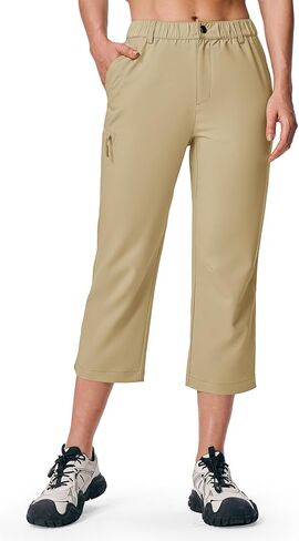 Rdruko Women's Capris Pants Stretch Casual Summer Lightweight Hiking Capris Quick Dry Travel Cropped Cargo Pants in Kuwait