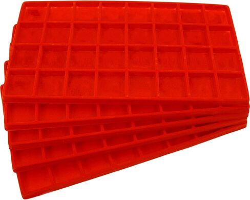 FindingKing 5 Red Jewelry Coin Display Travel Tray Inserts 32 Slot in Kuwait