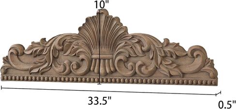 SOFE Large Wooden Wall Pediment, 33 × 10 Inches Farmhouse Scroll Wall Art, Above Door Walls Decor, Vintage Home Office Entryway Accent Wall Sculpture in Saudi Arabia