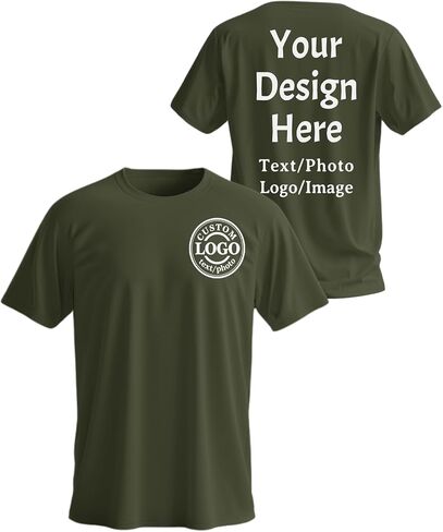 Bulk Custom T Shirts for Men Women, Personalized T Shirt with Your Own Text Logo Photo Name, Customized Cotton T-Shirts in Saudi Arabia