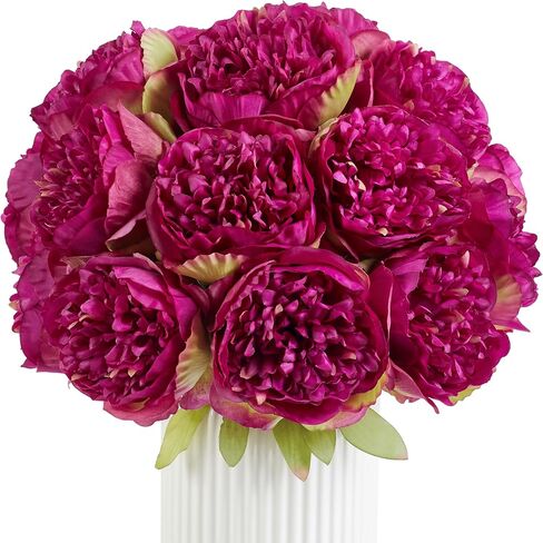 SITUMEIZI 10PCS Artificial Peony Flowers, Real Touch Fake Silk Bouquet with Stems for Home Mothers Day Wedding Party Centerpieces Table Decoration Indoor(Royal Blue) in Saudi Arabia