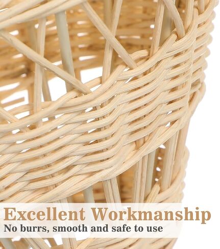 ديكور منطاد الهواء الساخن Balacoo Rattan مقاس 13.38 × 9.84 × 2.36 بوصة - زينة معلقة لغرف الأطفال منسوجة يدويًا لغرفة الأطفال، دعامة للصور وهدية صديقة للبيئة in Kuwait