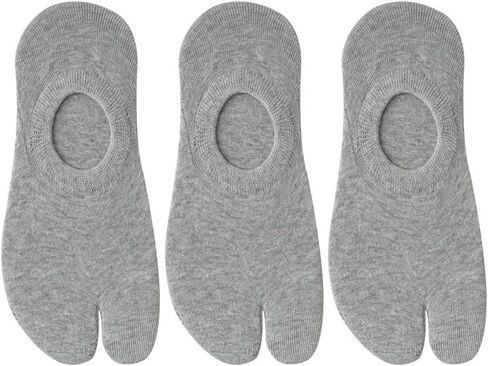 3 Pairs Summer Split Toe Socks for Women Thin Invisible Non Slip Boat Socks for Flip Flops Clogs Slippers in Kuwait