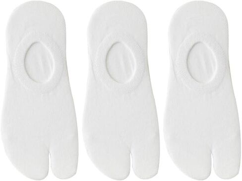 3 Pairs Summer Split Toe Socks for Women Thin Invisible Non Slip Boat Socks for Flip Flops Clogs Slippers in Kuwait