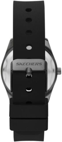 Skechers Women's Three Hand Silicone Watch & Interchangeable Band Gift Set, Black/Rose Gold/Chunky Bracelet Sports Watch for Women in Kuwait