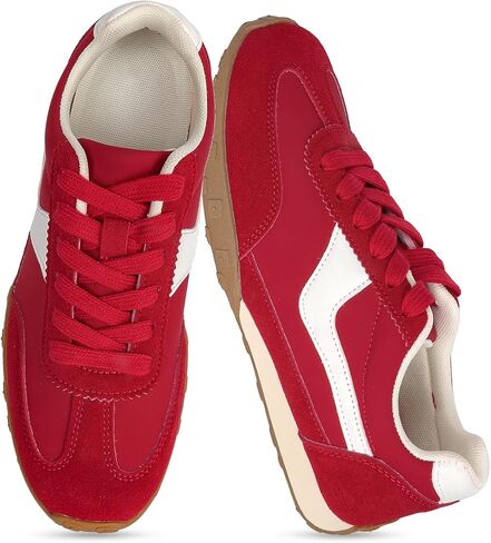 MAVMAX Women's Fashion Retro Sneakers Chic Casual Walking Shoes with Foam Insole Tennis Shoes Stable Non-Slip Outsole for Dresses, Jeans & Everyday Outfits in Saudi Arabia