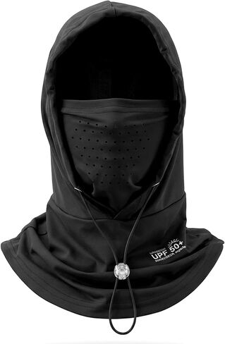 Summer Balaclava Face Mask, UV Protection, Breathable Holes, Adjustable Drawstring Sun Hood, Full Head Mask for Men Women, Fishing Cycling Running in Kuwait