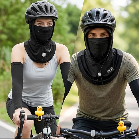 Summer Balaclava Face Mask, UV Protection, Breathable Holes, Adjustable Drawstring Sun Hood, Full Head Mask for Men Women, Fishing Cycling Running in Kuwait