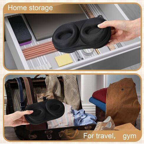 3 Pcs Black Double Watch Travel Case Storage Holder Box for 2 Watches Dual Tough Portable Protection Wtih Zipper Fits All Wristwatches and Smart Watches up to 50mm in Saudi Arabia