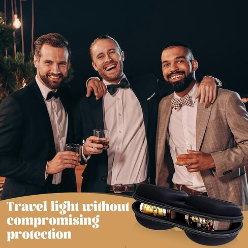 3 Pcs Black Double Watch Travel Case Storage Holder Box for 2 Watches Dual Tough Portable Protection Wtih Zipper Fits All Wristwatches and Smart Watches up to 50mm in Saudi Arabia