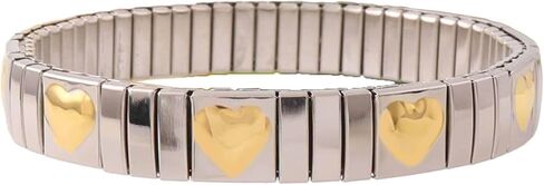 Elastic Bracelet Jewelry Stainless Steel Stretch Bracelet for Women, Flexible Wide Wristband Bangle Bracelets Decorated Golden Pattern in Saudi Arabia