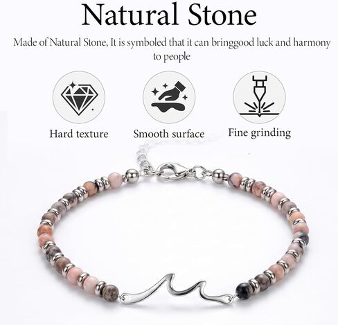 Wave Bracelets for Women, Inspirational Gifts, Unique Present for Girl, Mom, Friend, Sister, Bestie Crystal Bracelets for Birthday, Mothers Day, Christmas in Saudi Arabia