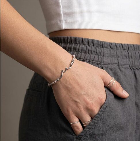Wave Bracelets for Women, Inspirational Gifts, Unique Present for Girl, Mom, Friend, Sister, Bestie Crystal Bracelets for Birthday, Mothers Day, Christmas in Saudi Arabia