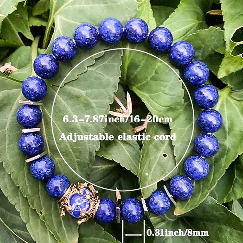 Beaded Stretch Bracelets for Women Elegance Lapis Lazuli Bracelet for Attracting Spiritual Wisdom Jewelry Gift for Intuition in Kuwait