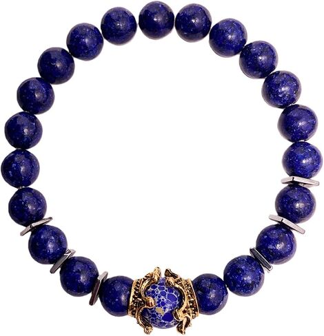 Beaded Stretch Bracelets for Women Elegance Lapis Lazuli Bracelet for Attracting Spiritual Wisdom Jewelry Gift for Intuition in Kuwait