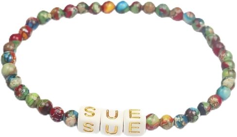 YGLINE Personalized Name Beaded Bracelet, Custom Bracelets, Letter A-Z Natural Stone Healing Relaxation Chakra Bracelet in Saudi Arabia