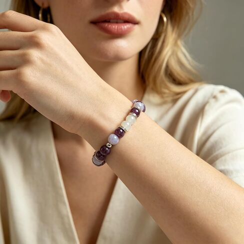 Menopause Bracelet for Women, Healing Crystal Beaded Stretch Cooling Relief Wristband Spiritual Mindfulness Energy Natural Stone Calming Jewelry in Saudi Arabia