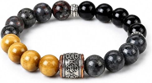 Natural Black Obsidian Bracelet for Men Women 10mm Beads Healing Crystal Stone Stretch Bracelet 6.3 Inch Handmade Jewelry Gift in Kuwait