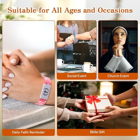 12PCS Bible Verse Bracelets Jesus Christian Bracelet with NFC Elastic Wearable Scripture Bracelets Bulk Inspirational Bibles Religious Jewelry Easter Gifts for Teens Women Men Tap to Pray Bracelet in Kuwait