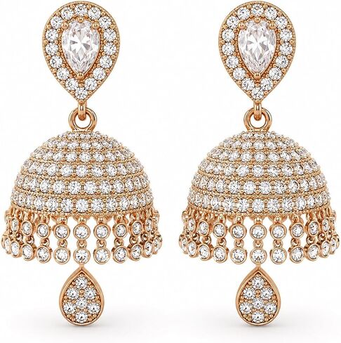 Gold Plated Earrings for Women,Traditional Earrings for Women,Ethnic Jewelry Drop Earring for Wedding Party in Saudi Arabia