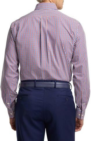 Paul Fredrick Men's Slim Fit Non-Iron Cotton Gingham Dress Shirt in Saudi Arabia