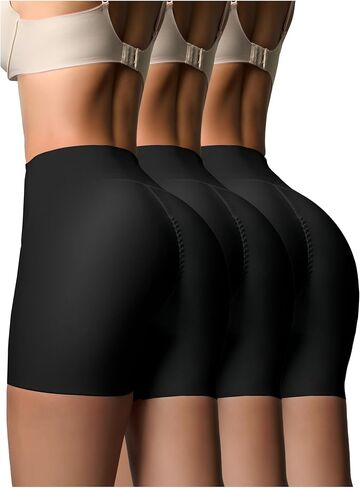 FAJAS SALOME Colombian Butt Lifting High Waisted Tummy Control Compression Shorts for Women Seamless Booty Boyshorts 3 Pack in Saudi Arabia