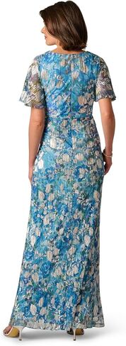 Adrianna Papell Foil Crinkle Gown in Saudi Arabia