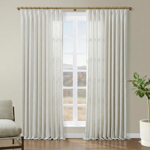TWOPAGES French Return Curtain Rod 120 to 170 Inch, 1.25 Inch Gold Room Darkening Window Rod, Adjustable Wrap Around Blackout Curtain Rod for Living Room & Bedroom, Heavy Duty Metal, Burnished Brass in Saudi Arabia