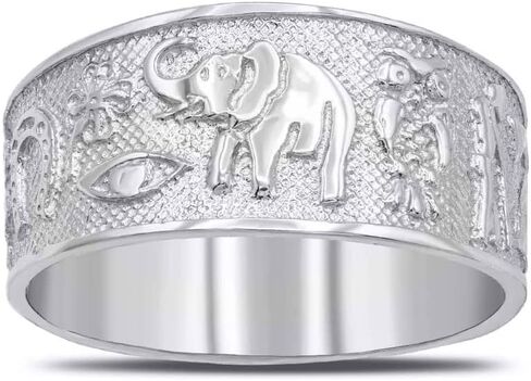 Claddagh Gold Solid .925 Sterling Silver Good Luck Symbol Thick Band Ring - Choice of Size in Saudi Arabia