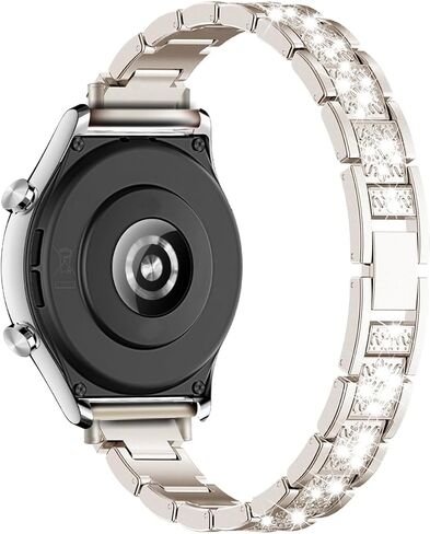 LYSANDRA Bands Compatible with Fitpolo AR-01 Smartwatch Band for Women, Metal Jewelry Sparkly Diamond Thin Replacement Compatible for aeac AR-01 Smartwatch in Kuwait