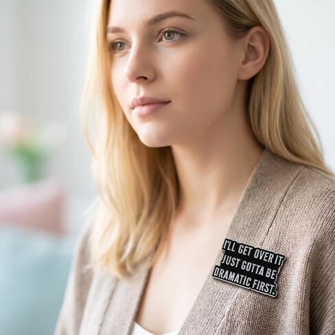 Ymapinc Bag Pins Tote Bags, Funny Enamel Pins Cute, l'll Get Over It Just Gotta Be Dramatic First Decorative Brooch Badge, Cool Quote Pin for Backpacks Lanyard Purse Adults Lapel Pin Accessories in Kuwait