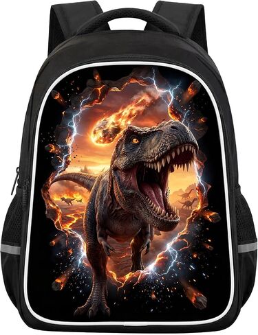 Kids Wolf Backpack, 3D Purple Lightning Wolf Breakthrough Design, Cool School Bag for Boys Girls, Durable Bookbag with Reflective Strip, Large Capacity 17 Inch in Saudi Arabia