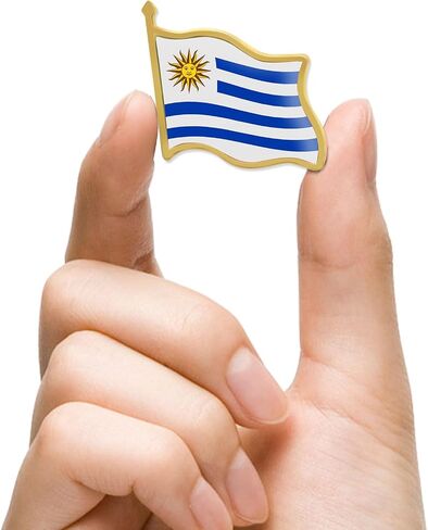 12/24/50/100Pcs Uruguay Flag Lapel Pins Bulk - Metal Uruguayan Brooch Badge Souvenir for Men Women Clothes Bags Hats in Kuwait