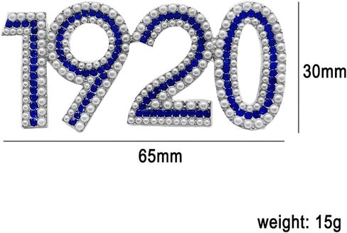 ZETA Sorority 1920 Imitation Pearl Metal Brooch With Rhinestones For ZPB Sisters Elegant 1920 Pin Accessory in Saudi Arabia
