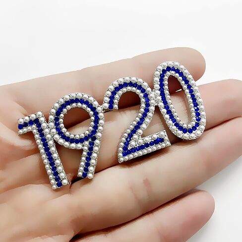 ZETA Sorority 1920 Imitation Pearl Metal Brooch With Rhinestones For ZPB Sisters Elegant 1920 Pin Accessory in Saudi Arabia