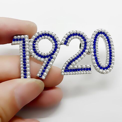 ZETA Sorority 1920 Imitation Pearl Metal Brooch With Rhinestones For ZPB Sisters Elegant 1920 Pin Accessory in Saudi Arabia