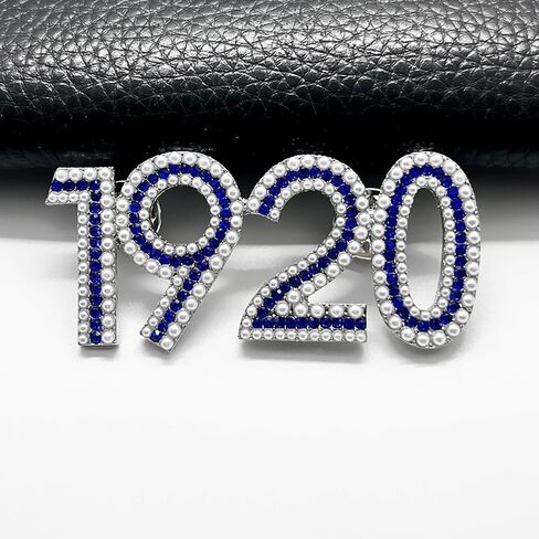 ZETA Sorority 1920 Imitation Pearl Metal Brooch With Rhinestones For ZPB Sisters Elegant 1920 Pin Accessory in Saudi Arabia