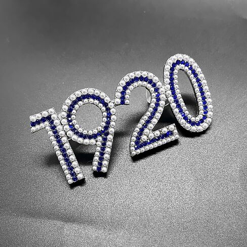 ZETA Sorority 1920 Imitation Pearl Metal Brooch With Rhinestones For ZPB Sisters Elegant 1920 Pin Accessory in Saudi Arabia