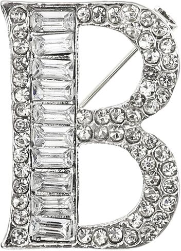 PATIKIL Letters Brooch Pins, Letter Initial Rhinestone Brooch Metal Broaches Pins for Women Men Breastpin Gifts Jewelry in Kuwait