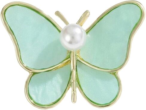 Pearl Butterfly Brooch Pin for Women Delicate Lapel Pin with Pearl Accent, Small Fashion Jewelry Accessory for Dress Blazer Scarf Hat, Elegant Brooch for Outfits Everyday Wear Gift for Her in Saudi Arabia