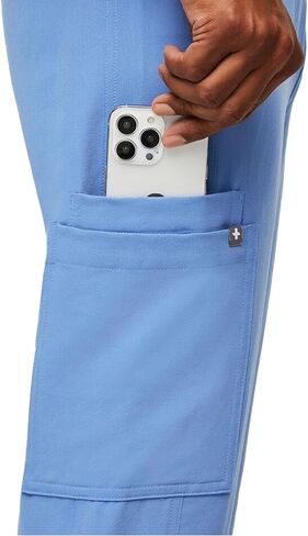 FIGS Axim Cargo Scrub Pants for Men – Ceil Blue, Short XL in Saudi Arabia